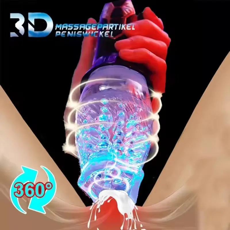 New Automatic Male Masturbator for Men 360 Rotation Vibrator Penis Massager Vagina Pussy Male Masturbation cup Sex Toys for Men