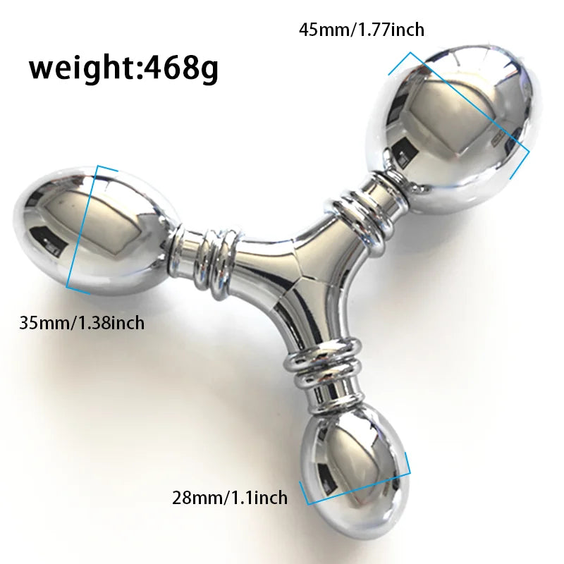 Premium Adult Sex Toy Set Three-Head Removable G-Spot AV Massage Stick Anal Vibrator with Premium Metal for Comfort Durability