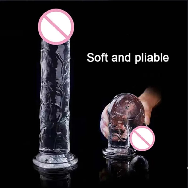 Realistic Dildo Jelly Penis Suction Cup Dildo 7 Size Female Masturbator Clitoral Stimulator Big Dick Lesbian Sex Toys For Women