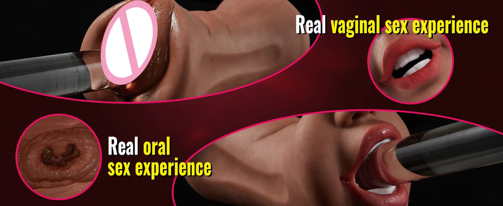 3 In 1 Pocket Pussy Real Vagina Male Masturbator Cup Oral Sex Tight Anus Blowjob Textured Masturbation Adult Sex Toy for Men