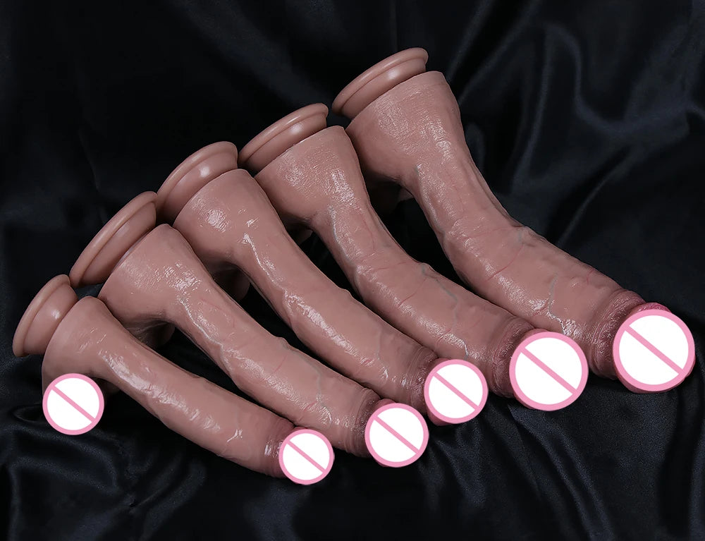 Super Real Skin Penis Realistic Dildo Soft Flexible Huge Cock with Suction Cup Adult Sex Toys for Woman Masturbation Anal Dick