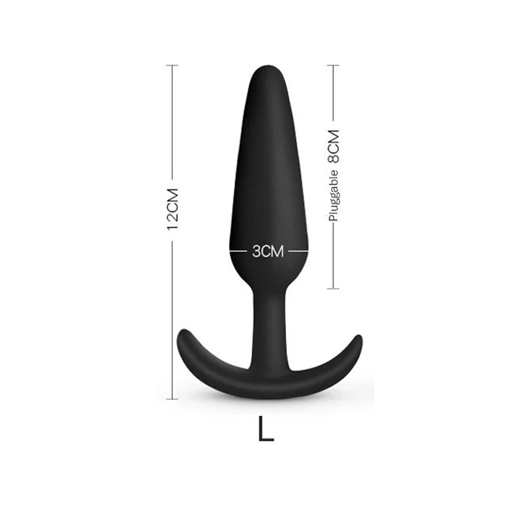 3 Different Size Anal Plug Soft Silicone Anal Butt Plug Stimulator Adult Sex Toys for Men/Women Prostate Massager Anal Trainer