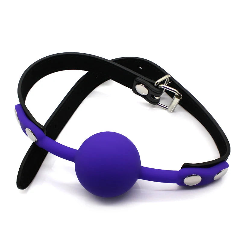 BDSM Adult Slave Harness Silicone Ball Open Mouth Gag BDSM Bondage Fetish Mouth Restraint Sex Toy for Woman Exotic Accessories
