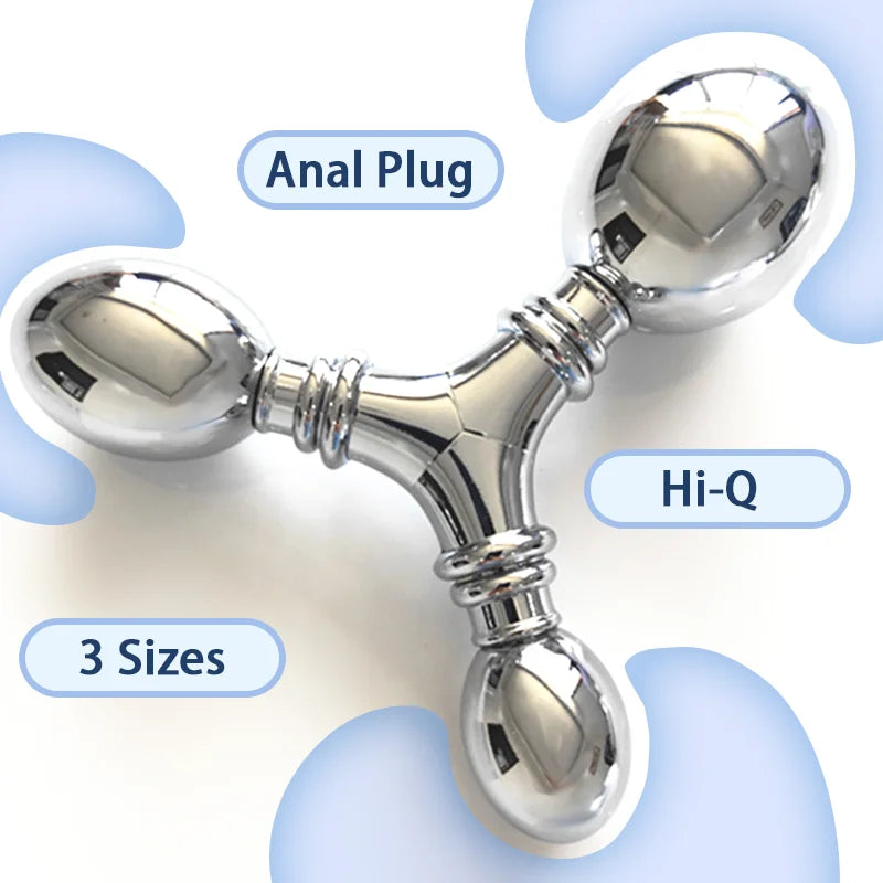 Premium Adult Sex Toy Set Three-Head Removable G-Spot AV Massage Stick Anal Vibrator with Premium Metal for Comfort Durability