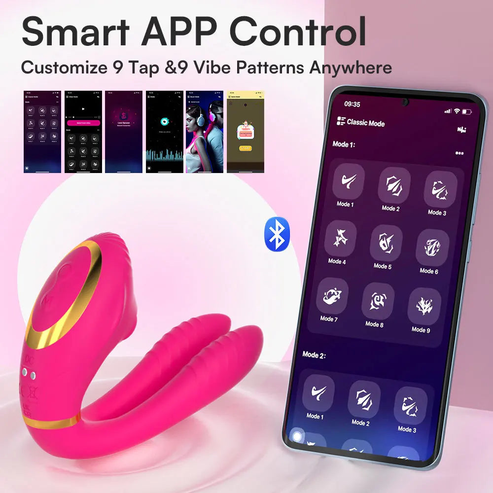 APP Vibrator Double Beat Double Vibration Vaginal Massager Clitoral Stimulator Multi-frequency Conversion Adult Woman Sex Toy