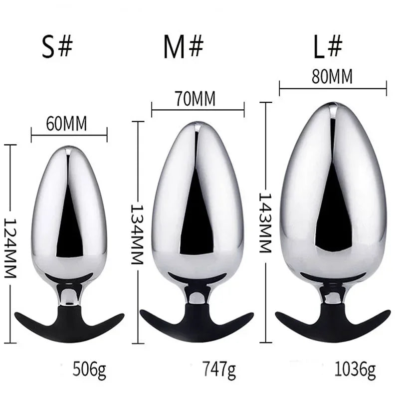 Hot Selling Anal Plug Dildo Huge Fist Strap On Sex Toys For Men/Women Masturbators Stainless Steel Toys Big Butt Plug Wearable