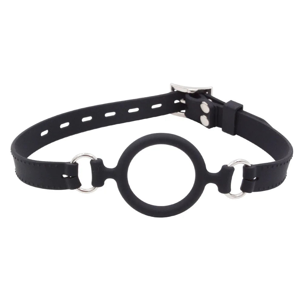 Silicone Ring Gag Mouth Restraint SM Toy for Couples Open Mouth Training Oral Play Fetish Bondage Adult Toy for Men and Women