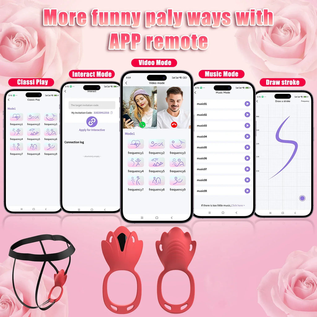 Wearable underwear vibrator, vibrating penile ring, clitoral stimulator, adult sex toy, suitable for couples