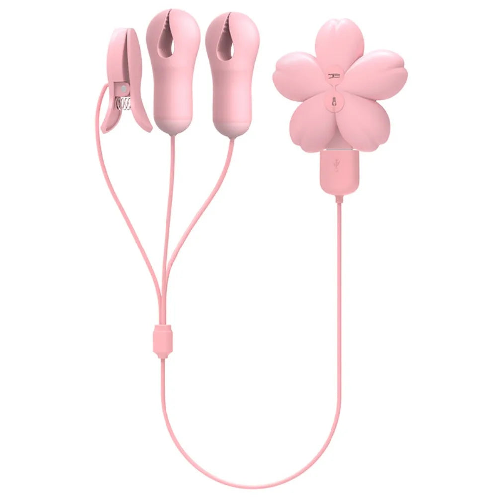 Nipple Clamp Vibrator for Women Labia Powerful Vibration with Clips Breast G Spot Clitoris Stimulator Vibrating Massager Sex Toy