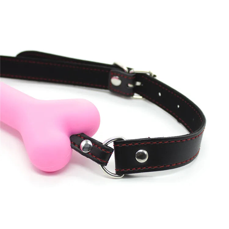Soft Harness Mouth Silicone Dog Bone Ball Gag Open Mouth Gag Bdsm Bondage Slave Gag Sex Products Sm  Sex Toys for Women