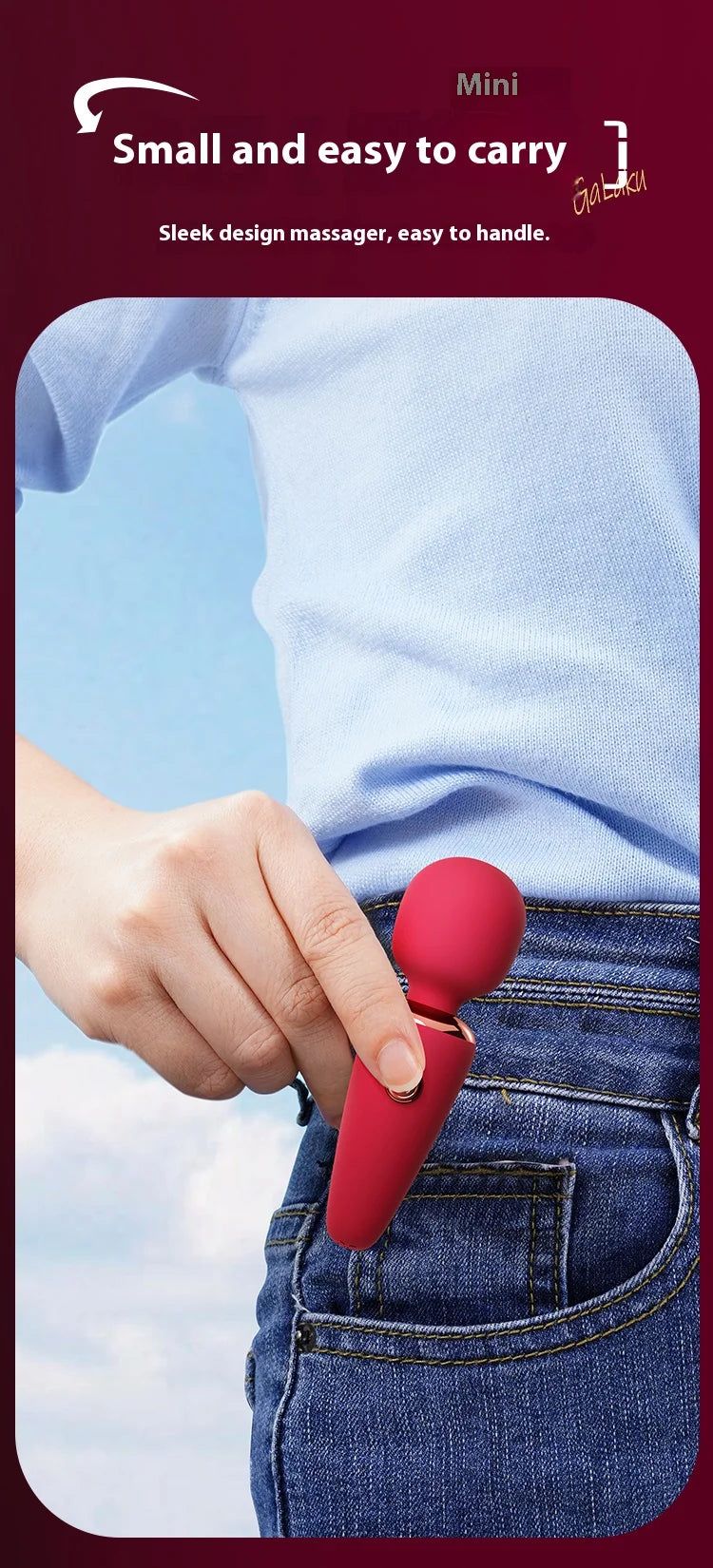 Mini AV Stick Vibrator for Women USB Charging Portable Adult Magic Wand Ice Cream Vibrator 10 Frequency Vibrating Sex Toys