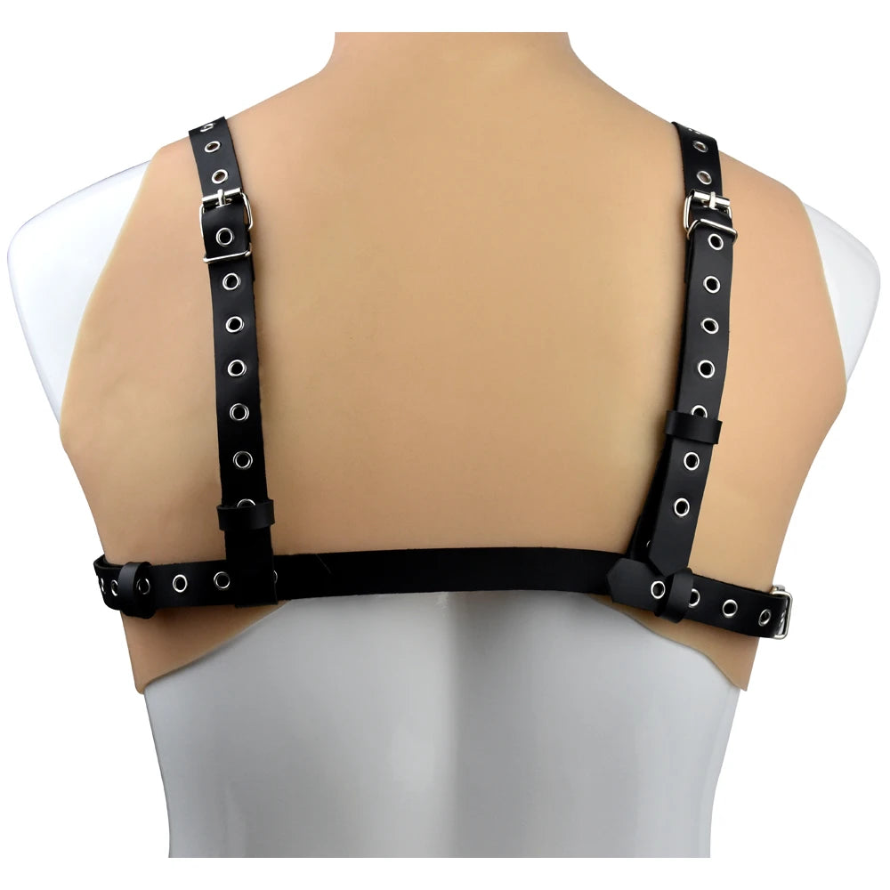ANOSX Breast Bondage Harness Belt Sexy Exotic Clothing BDSM Bra Chest Straps Leather Bed Restraint Sex Toy Gothic Clothing ﻿
