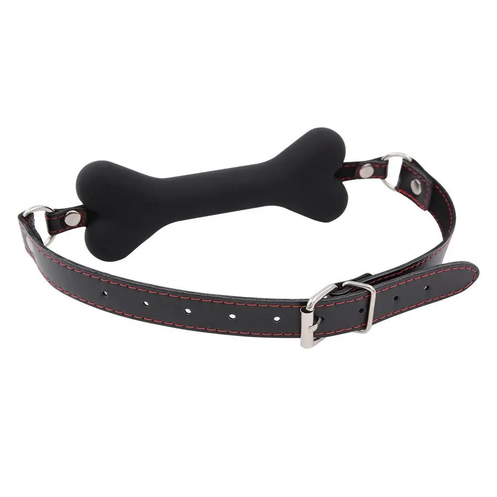 Silicone Dog Bone Bite Mouth Gag SM Restraints Bondage Harness Belt Adult SM Games Gag Ball Sex Toys For Couples Erotic Tool