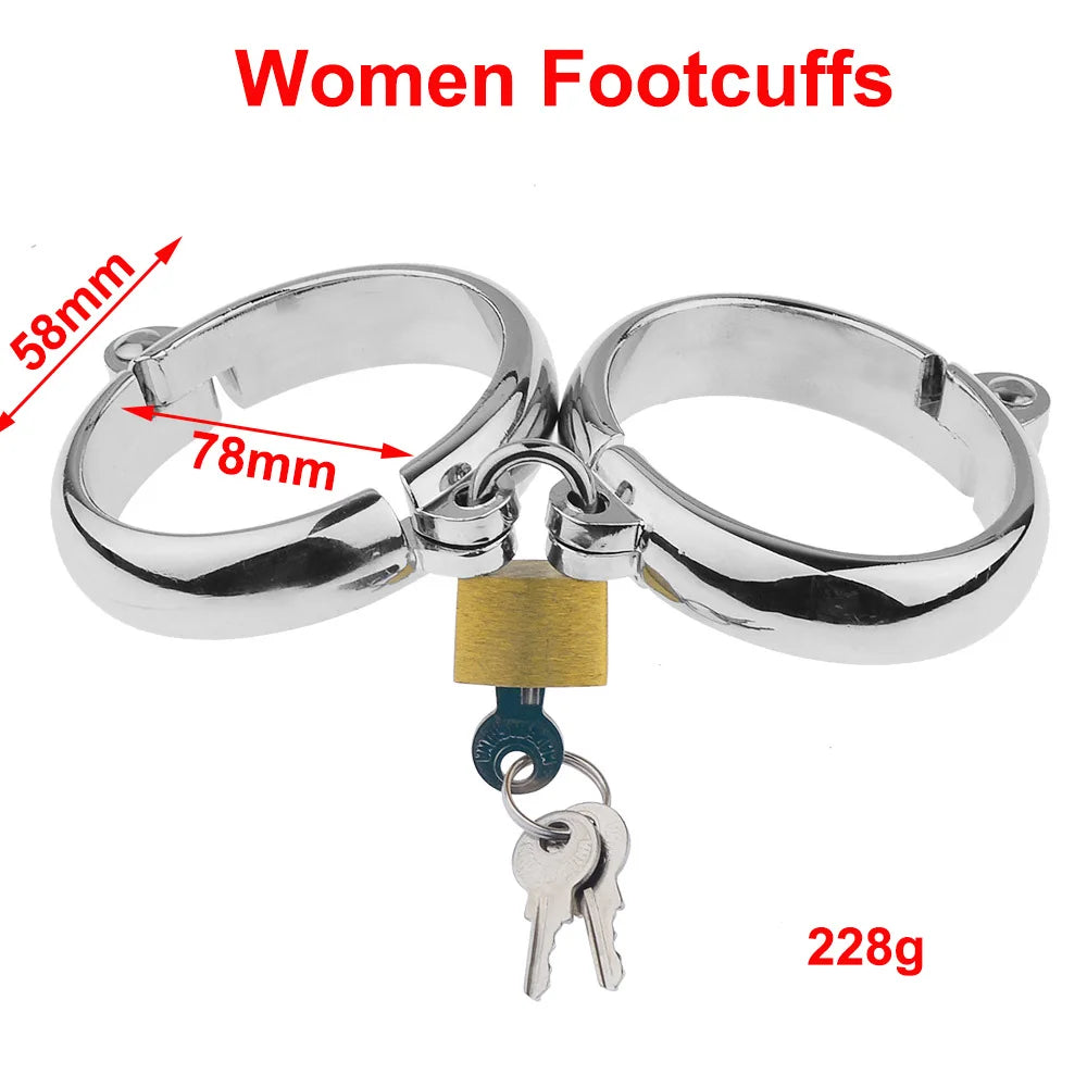 Metal Handcuffs Ankle Cuff Bondage Bracelet Restraints BDSM Adult Game Sex Toys for Couples Erotic Slave Toys Women Men