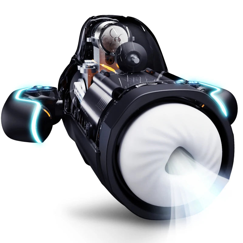 Fully Automatic Masturbator with gamepad Powerful Vacuum Sucking Blowjob High-Speed Piston Telescopic Heating Male Masturbation