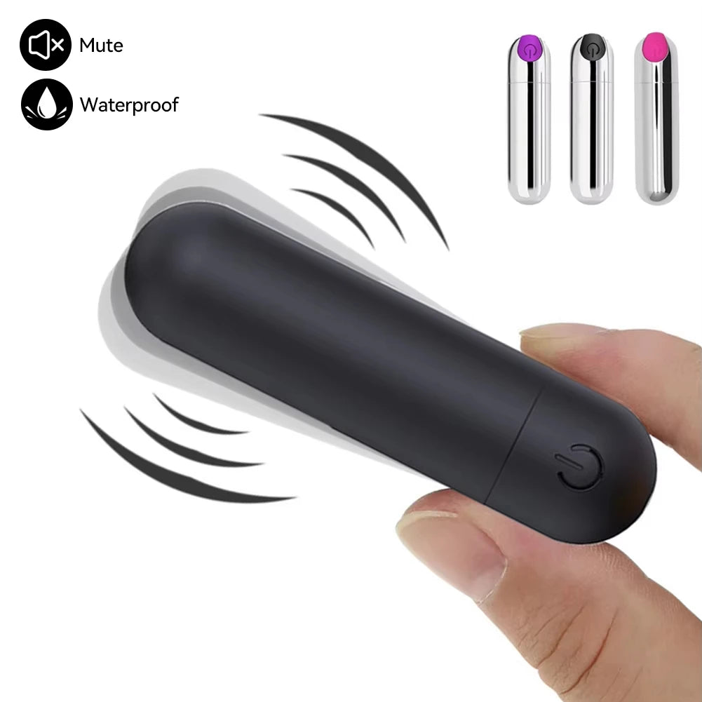 Mini Bullet Vibrator for Women Clitoris & G-spot Stimulator Vibrator Beginner Vaginal Anal Massage Sex Toy