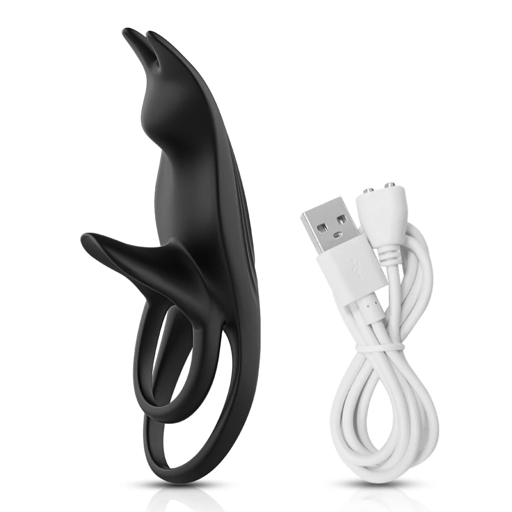 Adult Sex Toy Penis Ring for Men Ejaculation Delay Vibrator for Men Cock Ring Penis Erection Clitoris Stimulation Adult Products