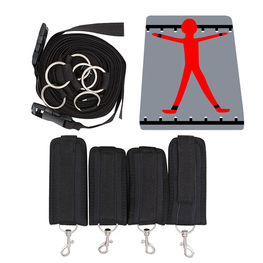 BDSM Adult Sex Toy Kits Sets for Sexy Games Bondage Mask Set Feather Handcuffs Ankle Cuff Restraints for Couple Sexual Aids ﻿18+