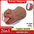 3 in 1 Masturbator for Male Realistic Vagina Oral Sex Toys Pocket Pusssy Deep Throat Masturbation Man Blowjob Sex Tool for Men