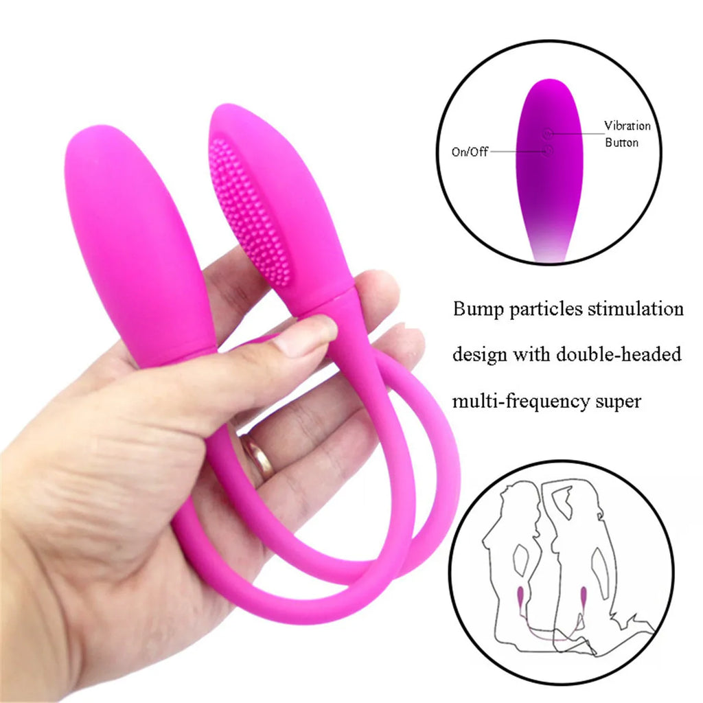 Double-headed Sex Toys for Women Vagina Clitoris Stimulate Vibrator Couple Resonance Masturbator Adult Toys Female Erotic Sextoy