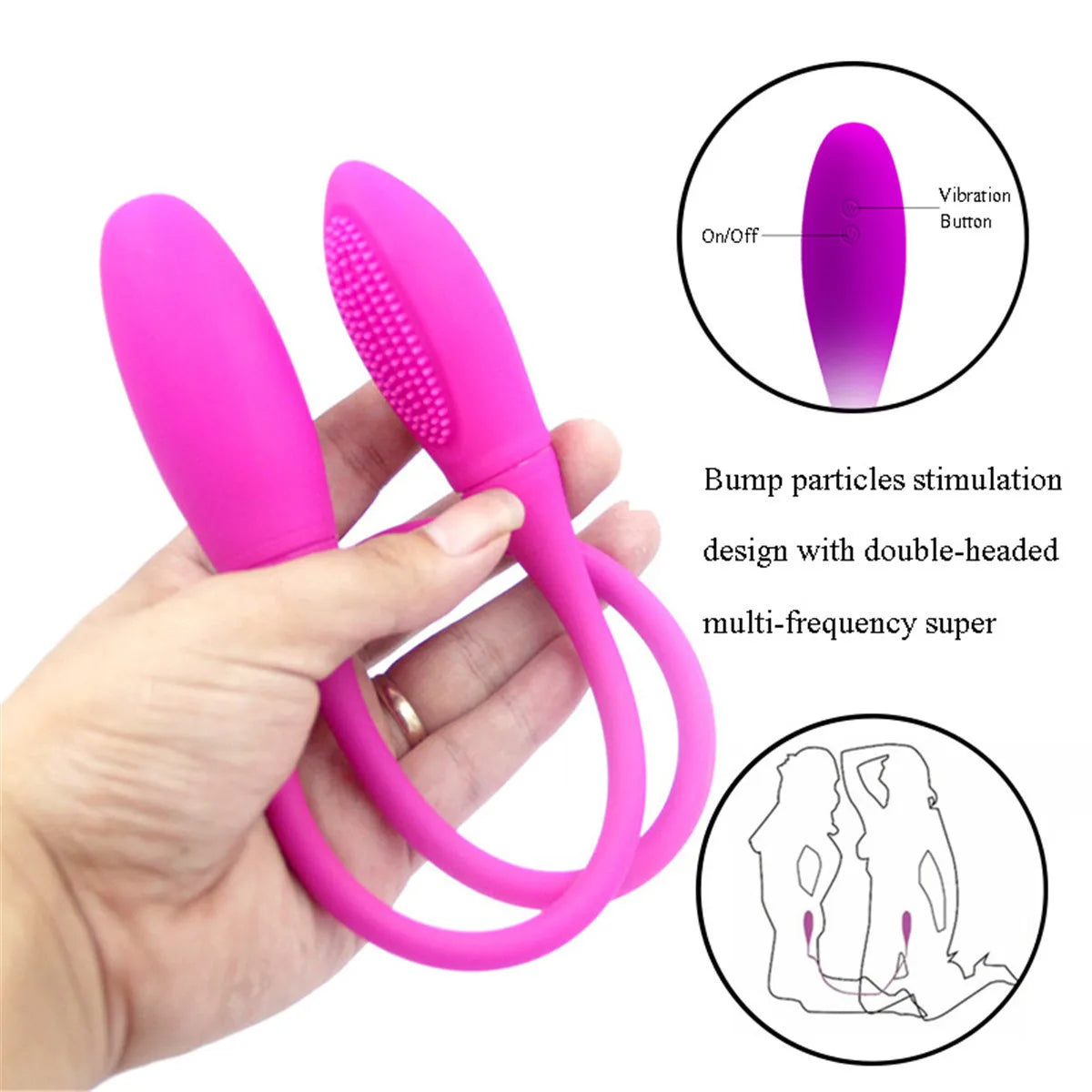 Double-headed Sex Toys for Women Vagina Clitoris Stimulate Vibrator Couple Resonance Masturbator Adult Toys Female Erotic Sextoy