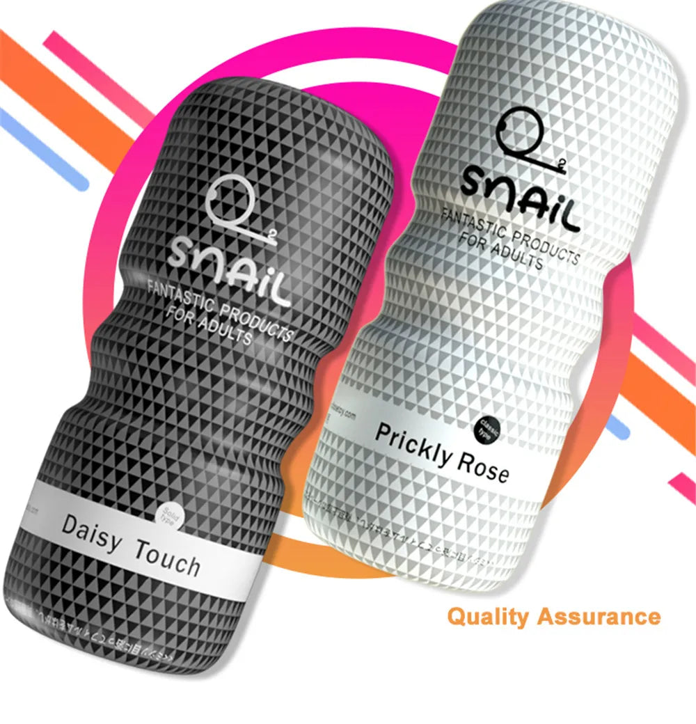 Soft Rubber Snail Climax Airplane Cup Mouth Sucking Anal Vagina Male Masturbator Manual Penis Trainer Adult Sex Toys for Men 18+