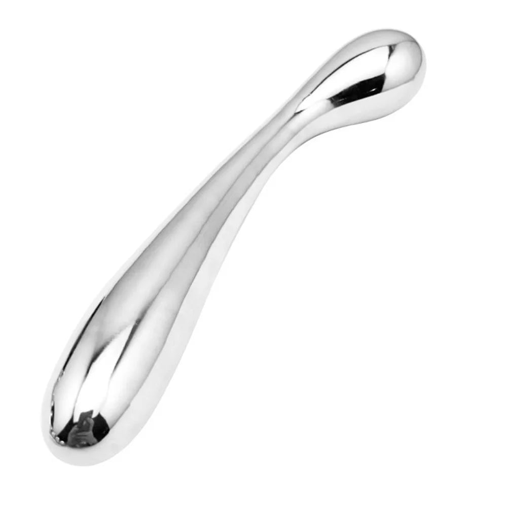 Women Heavy Stainless Steel Double Fake Dildo G Spot Wand Anal Beads Butt Plug Metal Prostate Massager Vaginal Female Sex Toy