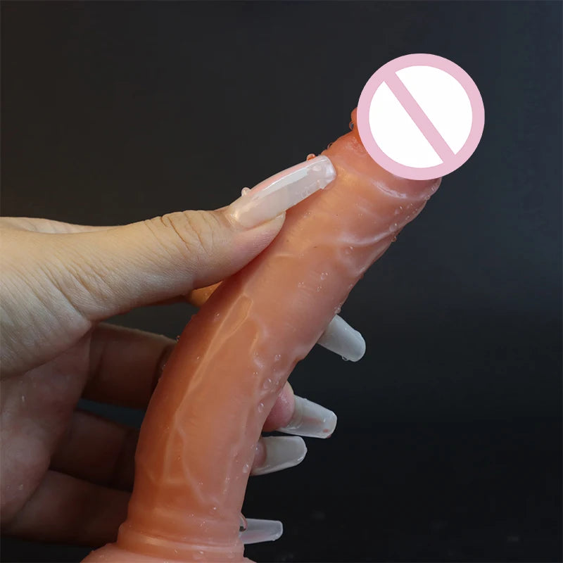 Realistic Penis Liquid Silicone Rubber Dildo  Realistic Texture Butt Plug Adult Sex Toys For Woman Men Vagina Anal Massage Tools