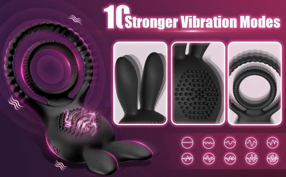 Vibrating Cock Ring Vibrator Adult Sex Toy with Vibrations Longer Harder Stronger G Spot Clitoral Stimulator Penis Ring Erection