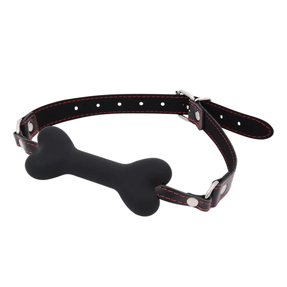 Silicone Dog Bone Bite Mouth Gag SM Restraints Bondage Harness Belt Adult SM Games Gag Ball Sex Toys For Couples Erotic Tool