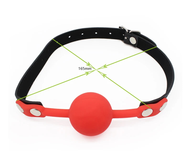 BDSM Adult Slave Harness Silicone Ball Open Mouth Gag BDSM Bondage Fetish Mouth Restraint Sex Toy for Woman Exotic Accessories