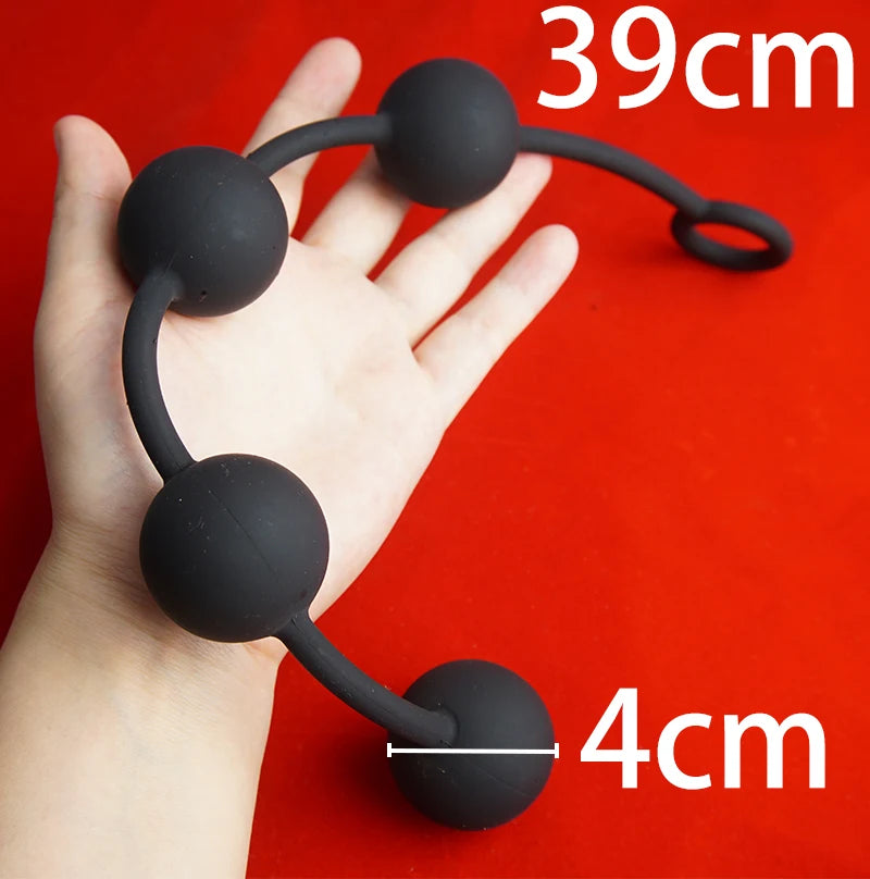Silicone Dildo Eggs Anal Beads,But Butt Plug with Silicone Huge Anal Balls Sex Toy,Anus Vaginal Masturbator Dilator,Buttplug