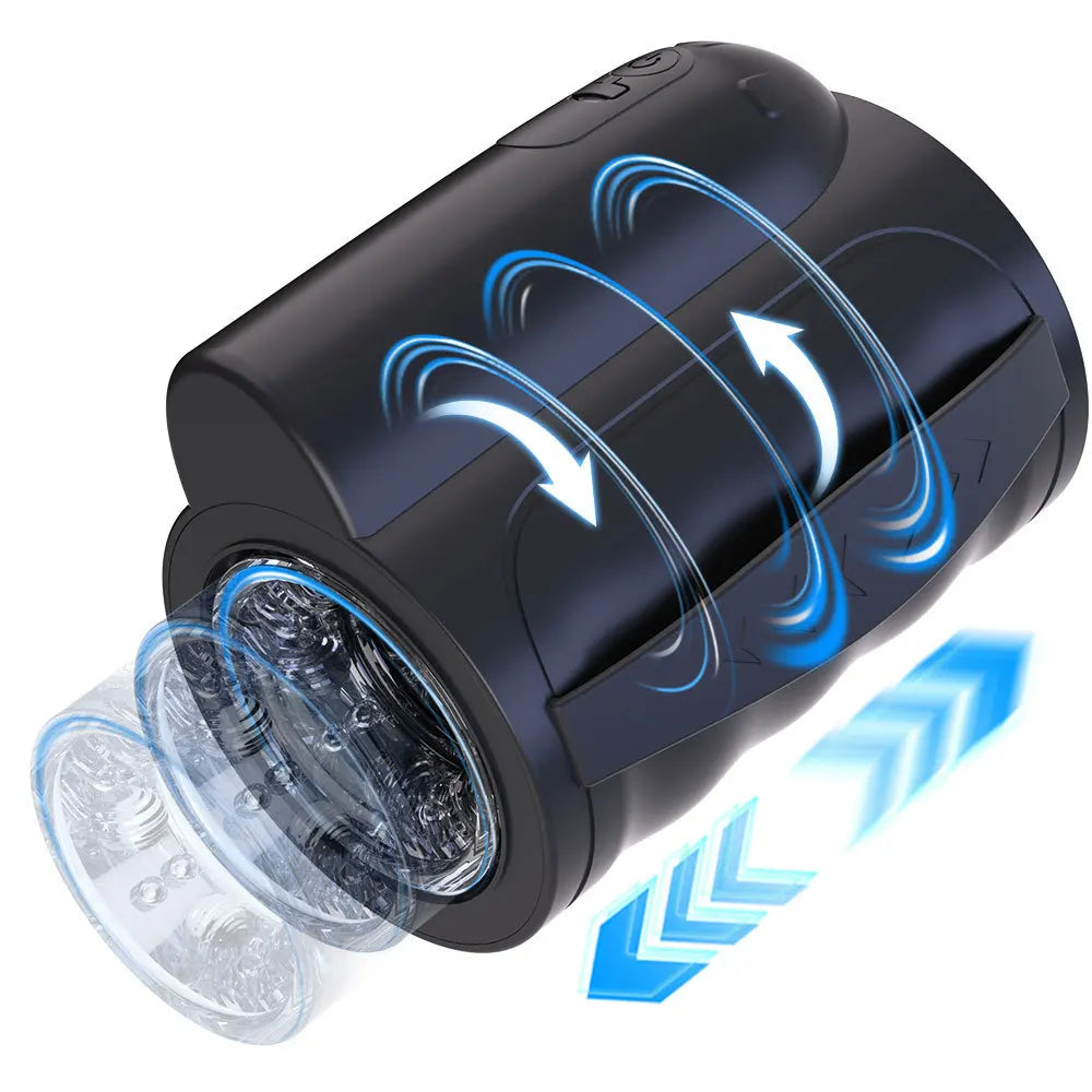 Handheld Automatic Male Masturbator,with Anti-slip Belt,Double Headed Penetration Penis Stroker Massager,Adult Sex Toys for Men