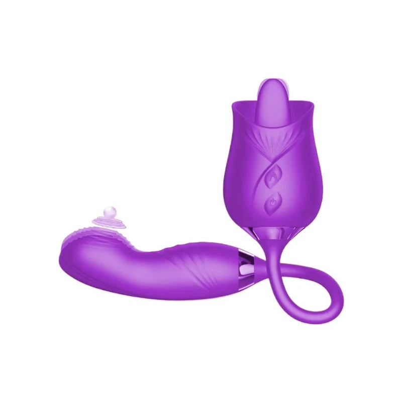 Licking Vibrator for Women Clitoral Nipple Stimulator Massager Thrusting Dildo 2 in 1 Sex Toy for Women Adult Sex Products