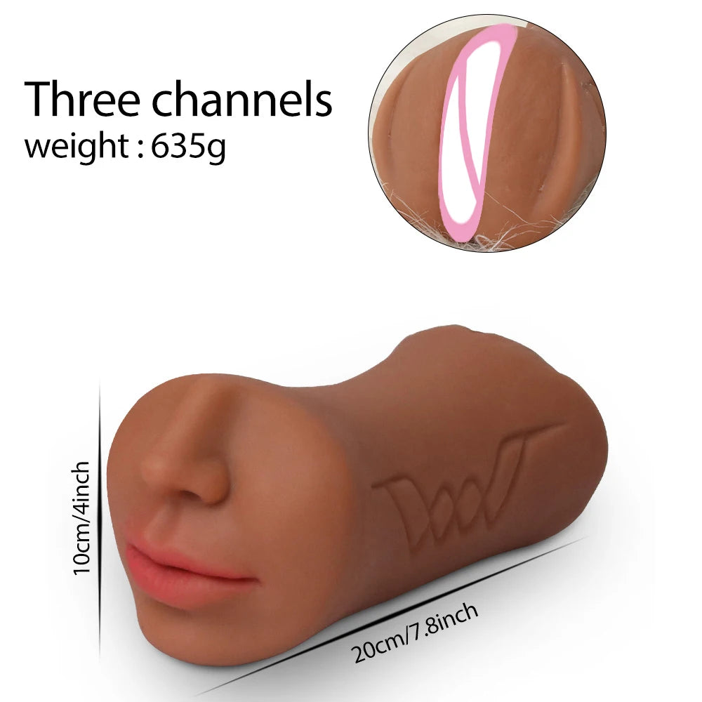 Realistic Vagina Lifelike Artiflcial Vaginal Anal Sex Doll Adult For Men Soft Pocket Pussy Male Blowjob Sex Toys Masturbator Cup