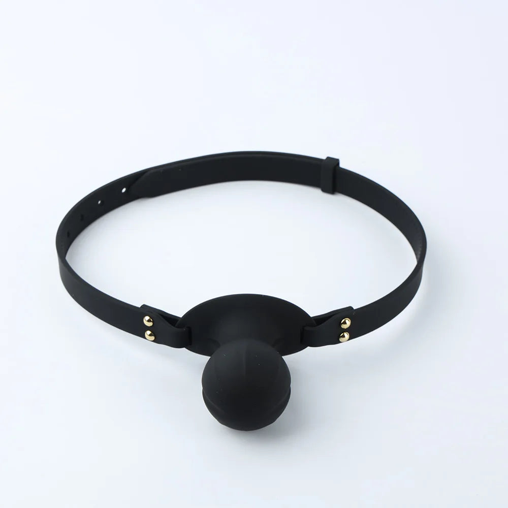 Electric Shock Mouth Gag, Remote Control, Leather Strap, Microcurrent, BDSM Electroshock Ball Gag for Sex Games, Adult Sex Toys