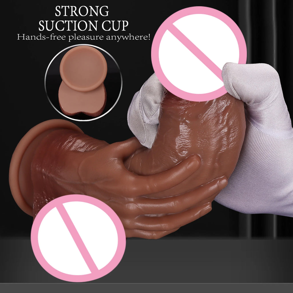 5 Size New  Realistic Giant  Dildo Silicone Animal Penis Adult Sex Toys Women Rapid Orgasm Masturbation Tool Oversized Soft Dick