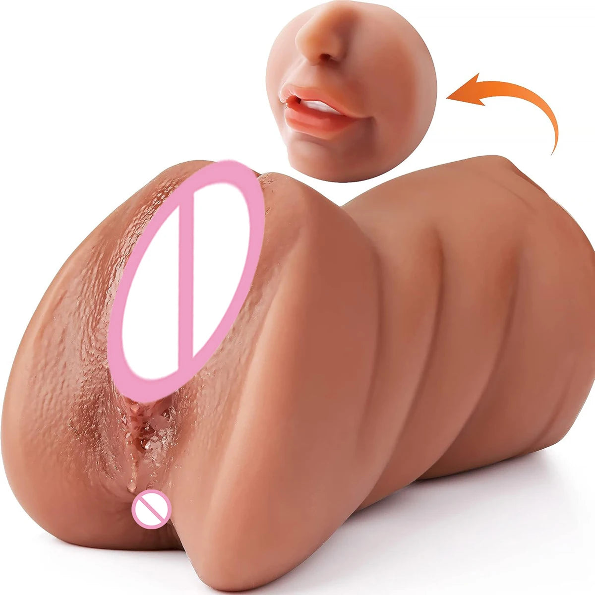 Realistic Vagina Lifelike Artiflcial Vaginal Anal Sex Doll Adult For Men Soft Pocket Pussy Male Blowjob Sex Toys Masturbator Cup