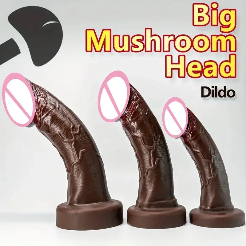 Soft Realistic Huge Glans Dildo For Female Masturbation Big Penis Anal Silicone Dildos With Suction Cup Dick Sex Toys for Women