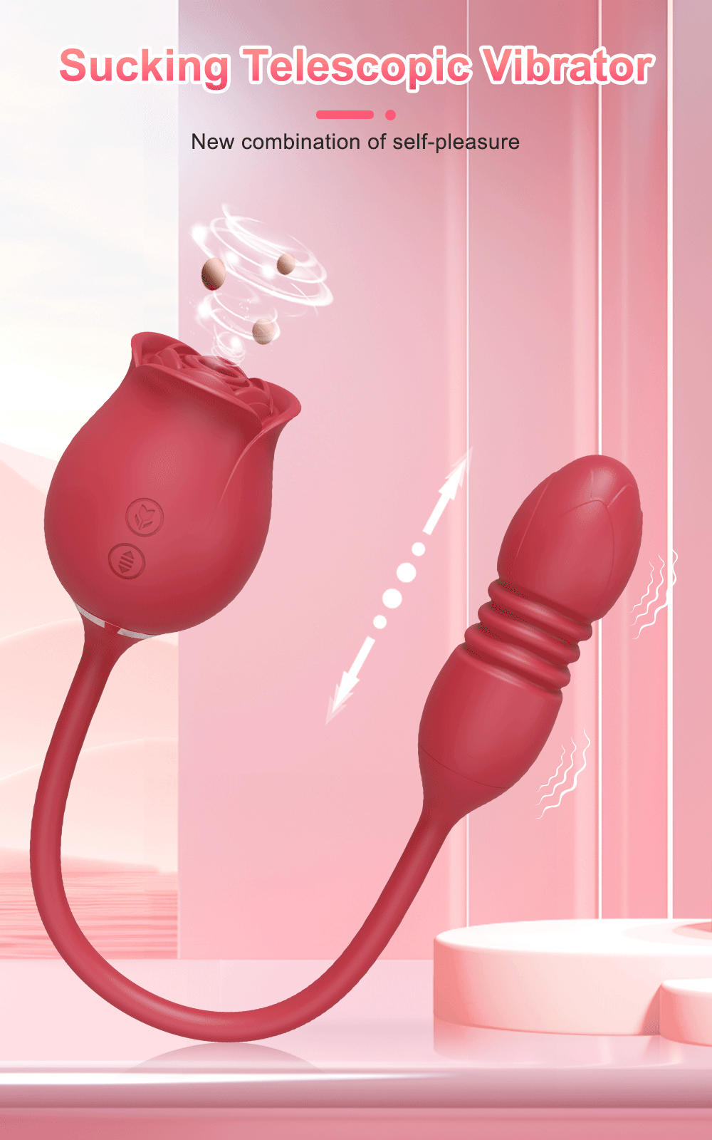 Sexy Adult Female Rose-Sucking Dildo Vibrator for Women Nipple Clit Stimulator Vibrating Penetration Vagina Vibrator Sex Toys 18