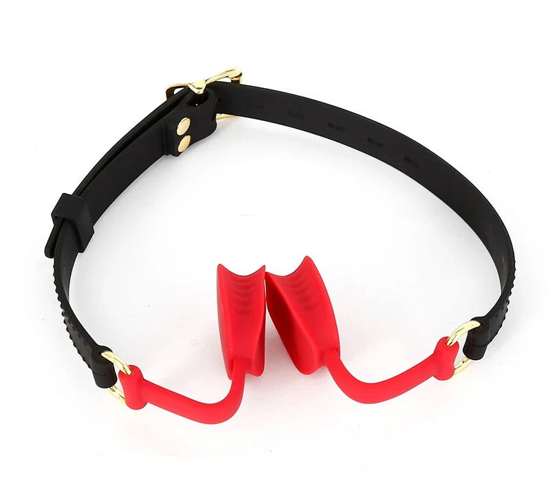 Open Mouth Gag Silicone Harness Ball Bite Gag Fetish Mouth Shackles Bondage Restraint Slave Sex Toys For Couple Adult Toys