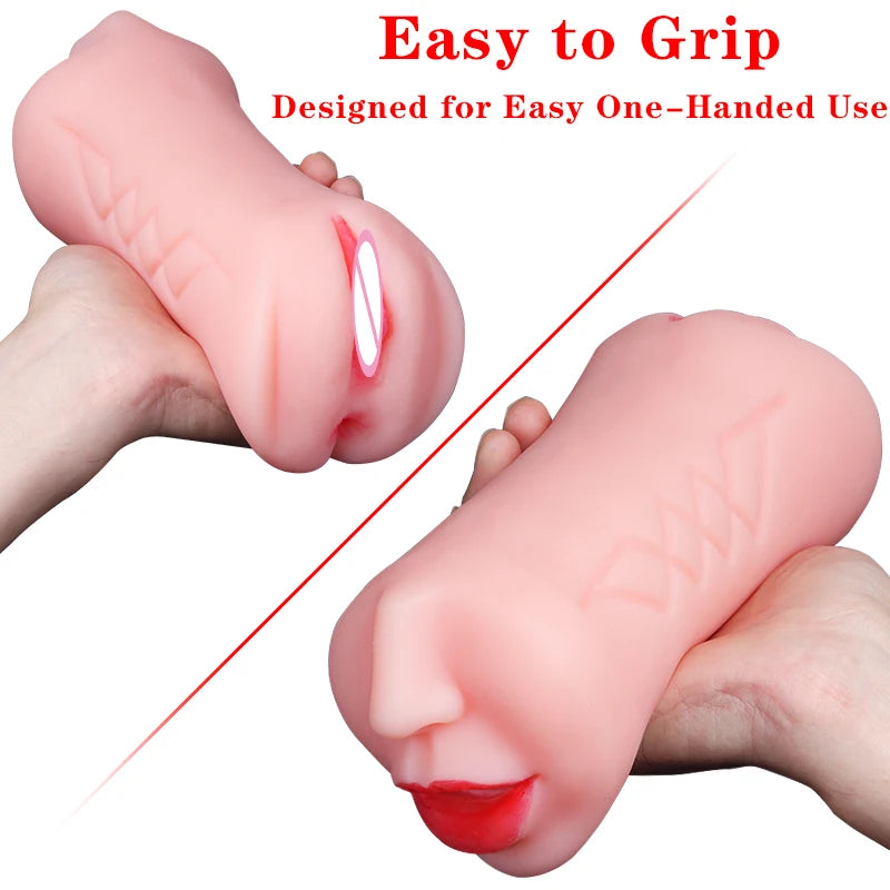 3 in 1 Masturbator for Male Realistic Vagina Oral Sex Toys Pocket Pusssy Deep Throat Masturbation Man Blowjob Sex Tool for Men
