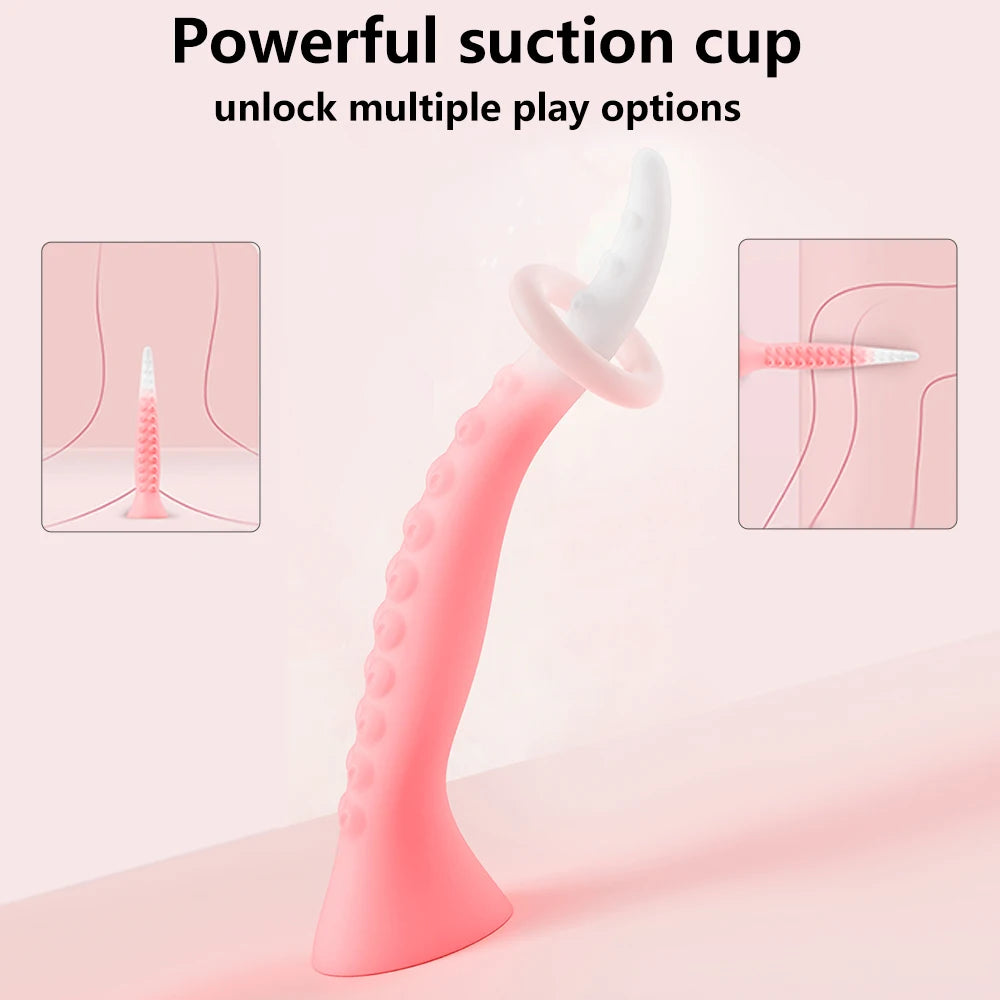 Long Anal Butt Plug Silicone Monster Dildo Penis Anus Vagina Dilator Octopus Tentacle Animal Penis Sex Toys For Women Men Tool