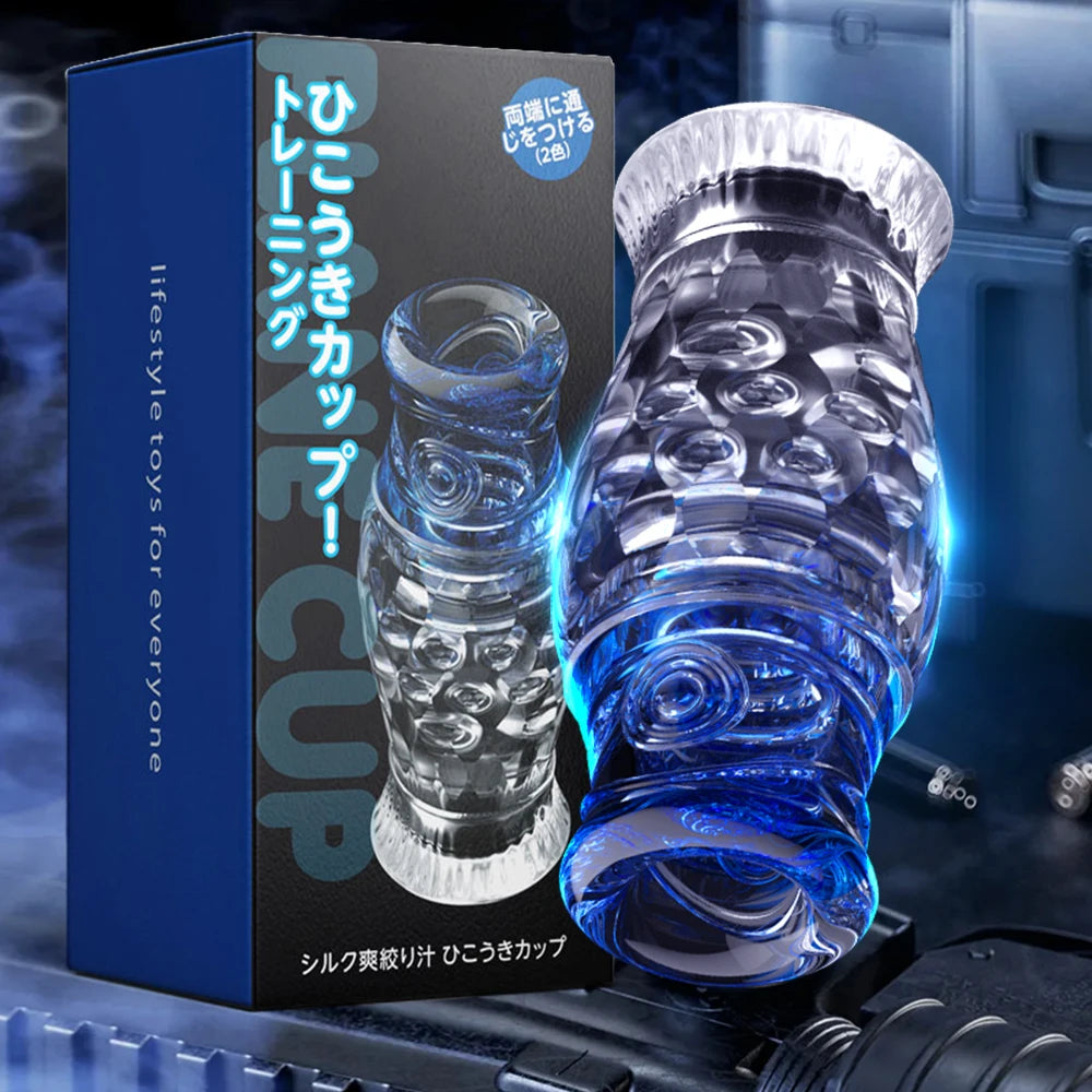 Adults Masturbation Cup Masturbators Double Head Vagina Realistic Pocket Pussy for Penis Endurance Exercise Vacuum Sex Toys 18+