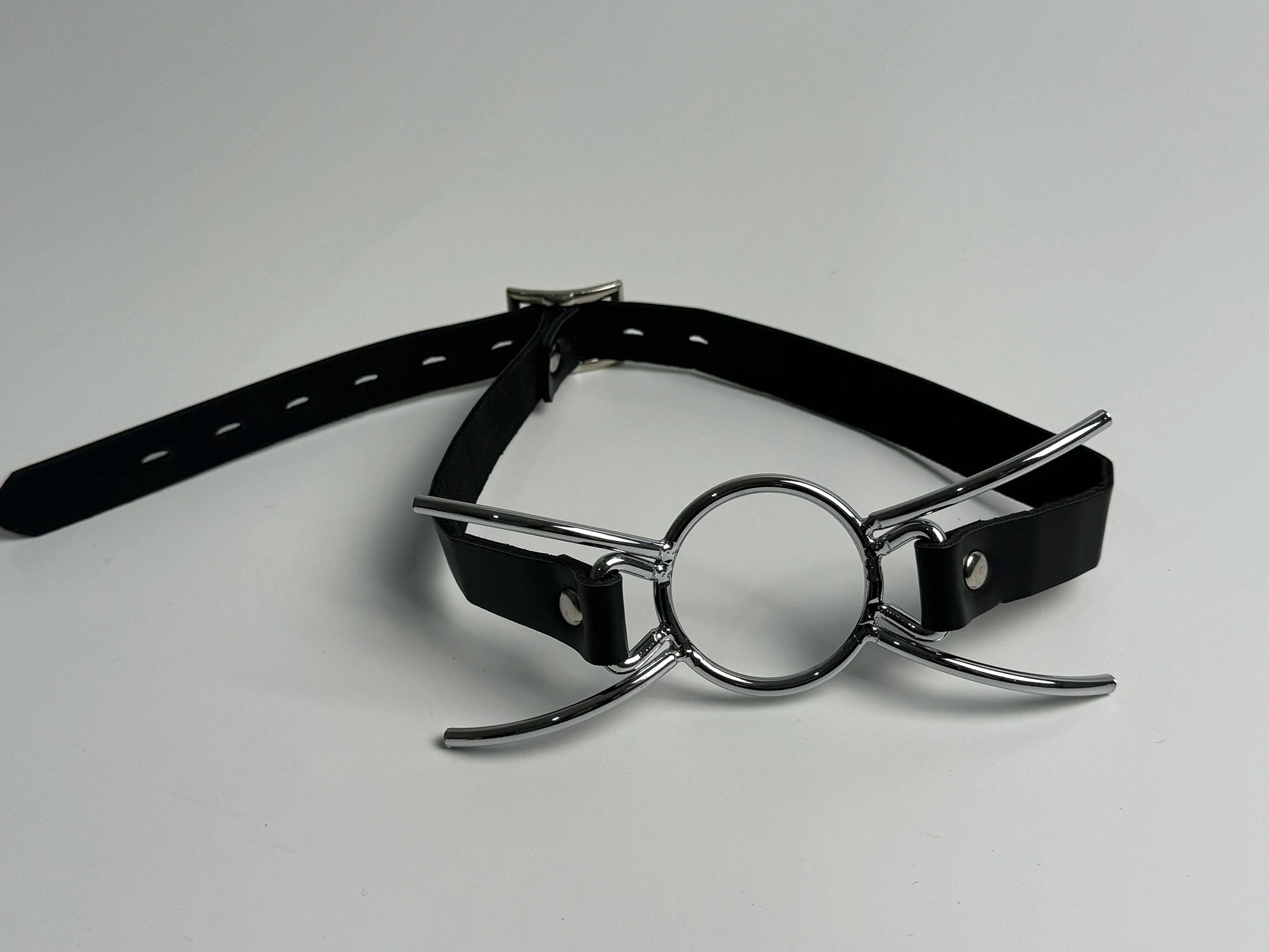 BDSM Metal O Shaped Ring/Spider Open Mouth Gag, Leather Restraint Blowjob Gags,Sex Bondage Toys For Couples Women Men