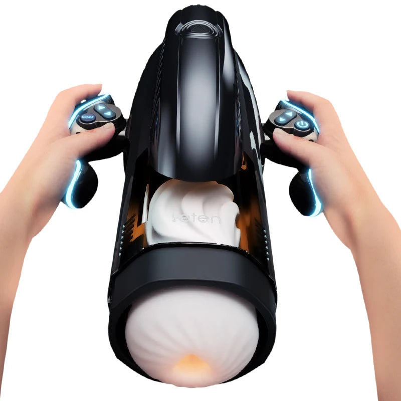 Fully Automatic Masturbator with gamepad Powerful Vacuum Sucking Blowjob High-Speed Piston Telescopic Heating Male Masturbation