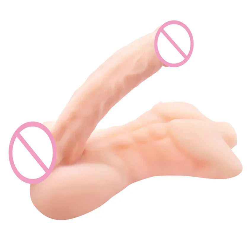 Soft Skin Realistic Penis Sexy Female Vibrating Masturbator Dildo Male Torso Sexsual Love Doll Sex Toys for Women Men 18 Adult