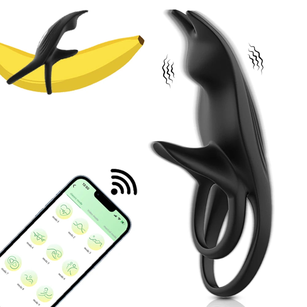 Adult Sex Toy Penis Ring for Men Ejaculation Delay Vibrator for Men Cock Ring Penis Erection Clitoris Stimulation Adult Products