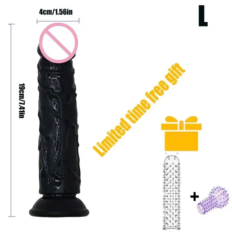 Realistic Dildo for Women Beginner G-spot Anal Stimulation Dildo with Strong Suction Cup for Adult Sex Toy Masturbator Penis 18+