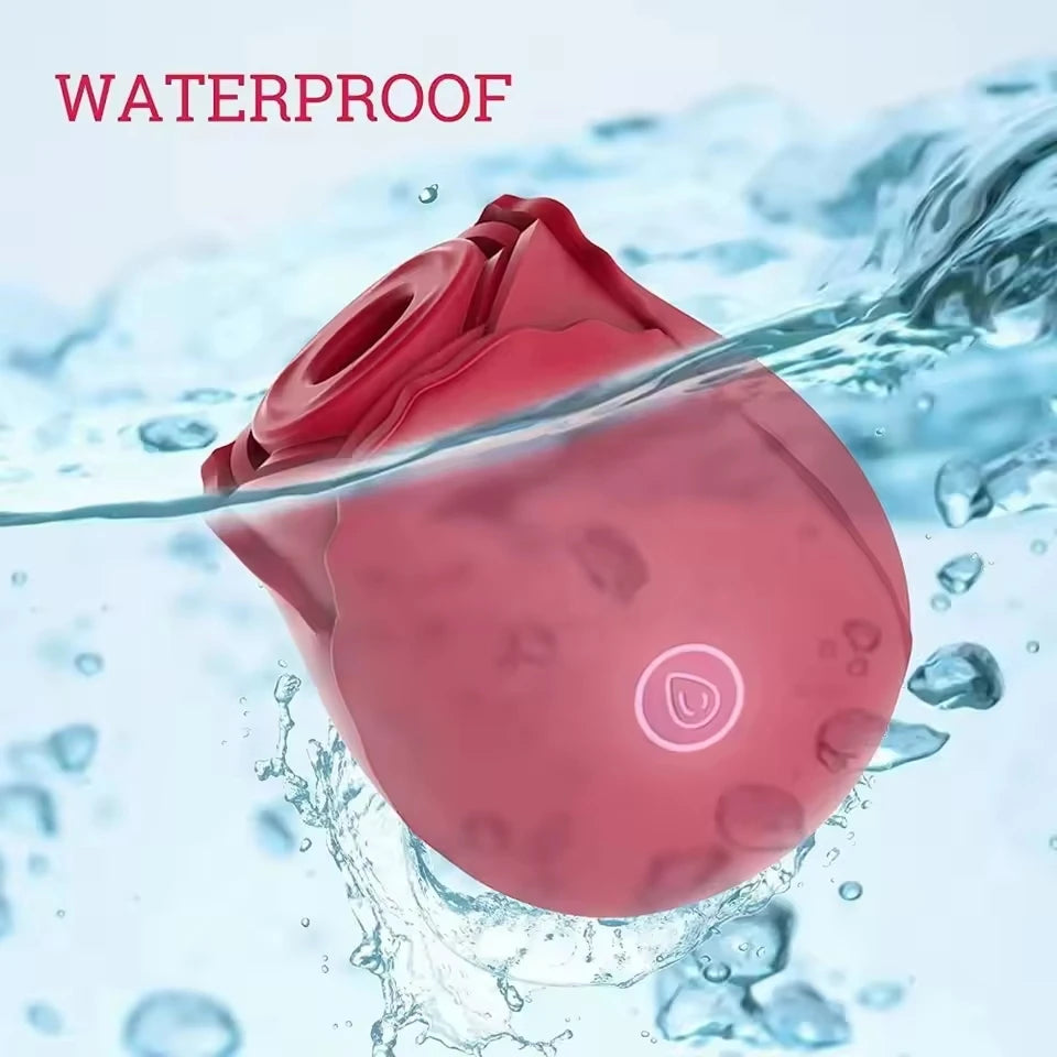 Rose Dildo Vibrator Sex Toys for Women - Sucking Vibrating Clitoral Nipple Stimulator G-Spot Massager for Couples Adult Sex Game
